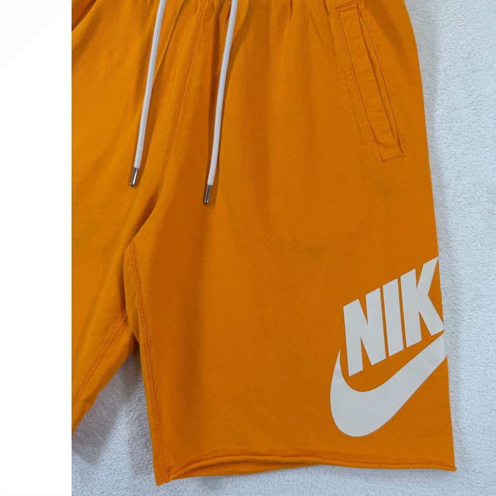 Nike Mens Sportswear Alumni French Terry Shorts Orange AT5267-833 Size M - Picture 6 of 14
